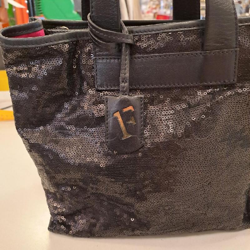 BORSETTA DONNA FURLA NERO PAILLETTE NERO OPACO | Mercatino dell'Usato Bologna 3