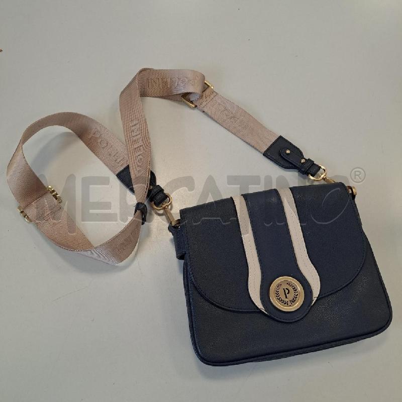BORSETTA DONNA POLLINI TRACOLLA ECO BLU BEIGE | Mercatino dell'Usato Bologna 3