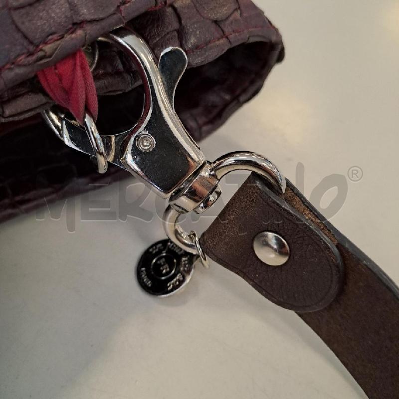 BORSETTA DONNA UN JOUR UN SAC BORDEAUX INTRECCIATA | Mercatino dell'Usato Bologna 4