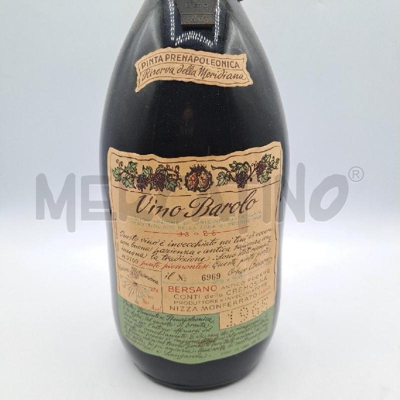 BOTTIGLIA BAROLO BERSANO 1965  PINTA PRENAPOLEONICA | Mercatino dell'Usato Bologna 2