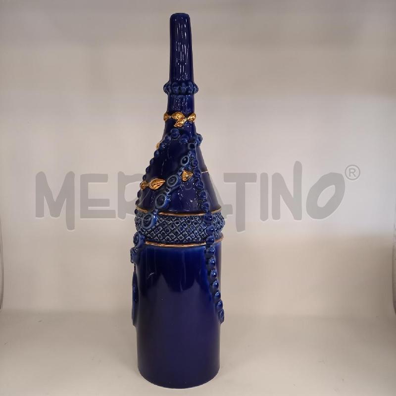 BOTTIGLIA IMOLARTE BLU DECORATA ORO | Mercatino dell'Usato Bologna 3