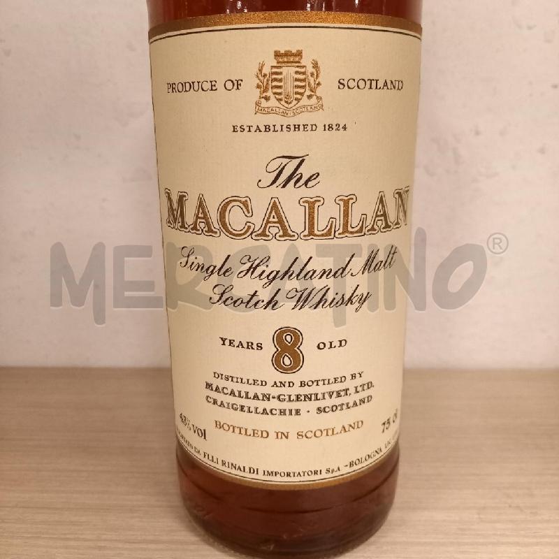 BOTTIGLIA MACALLAN 8 YO IMPORT FRATELLI RINALDI 43 GRADI | Mercatino dell'Usato Bologna 2