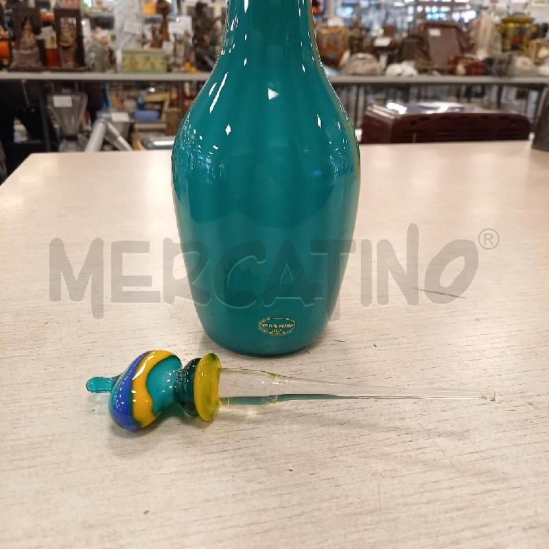 BOTTIGLIA VETRO MURANO VERDE | Mercatino dell'Usato Bologna 3