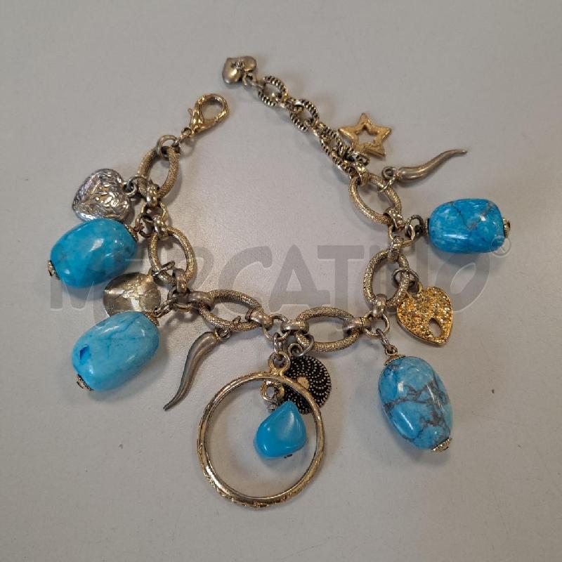 BRACCIALE DORATO CHARMS TURCHESE | Mercatino dell'Usato Bologna 1