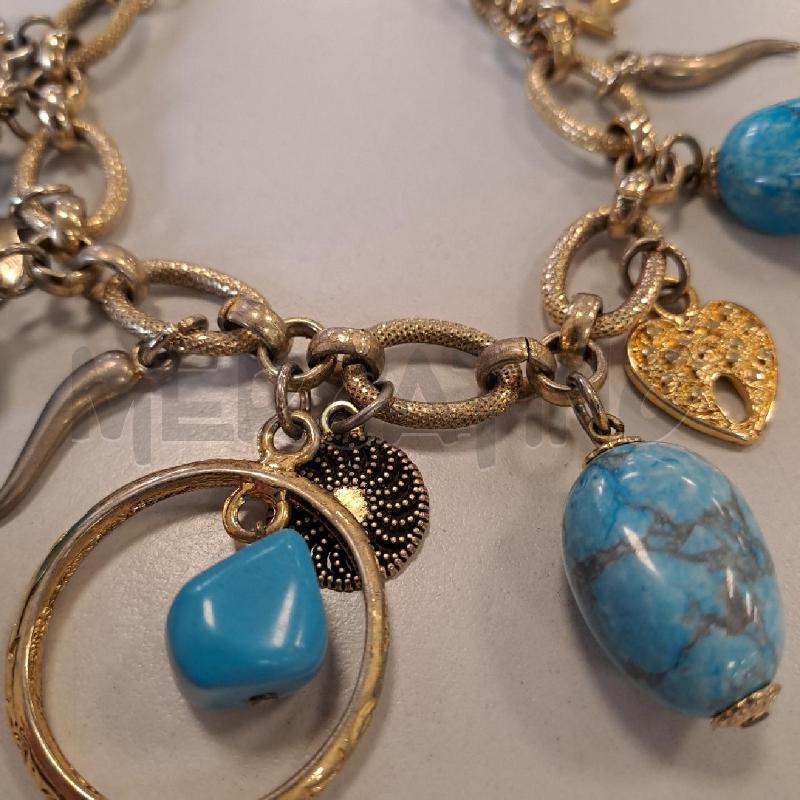 BRACCIALE DORATO CHARMS TURCHESE | Mercatino dell'Usato Bologna 2