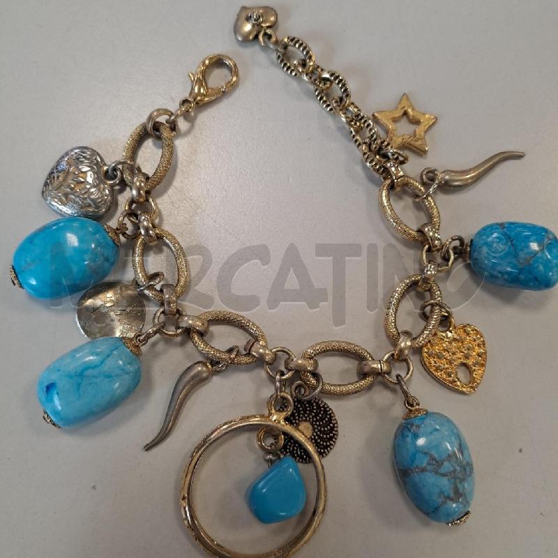 BRACCIALE DORATO CHARMS TURCHESE | Mercatino dell'Usato Bologna 3