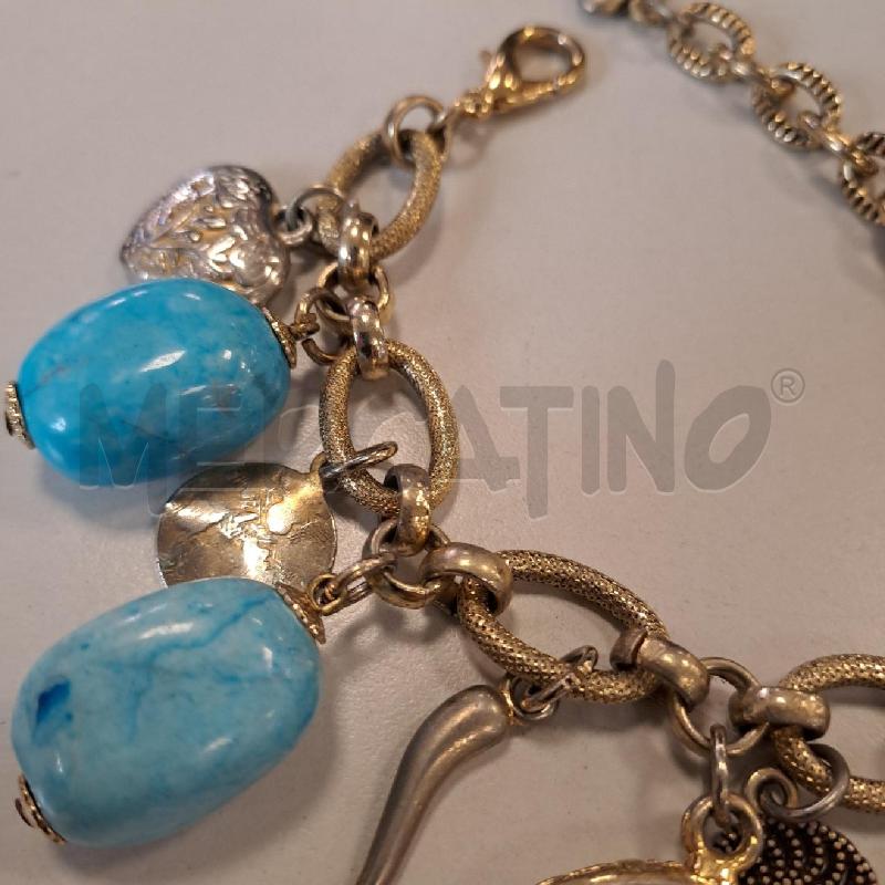 BRACCIALE DORATO CHARMS TURCHESE | Mercatino dell'Usato Bologna 4