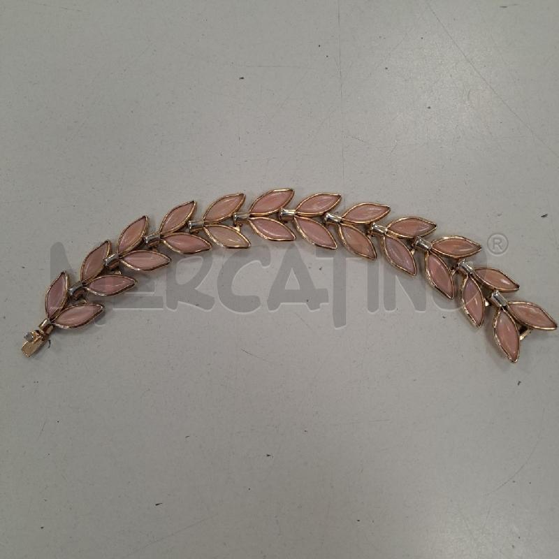 BRACCIALE TRIFARI DORATO FOGLIE ROSA | Mercatino dell'Usato Bologna 1