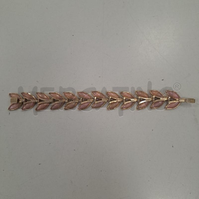 BRACCIALE TRIFARI DORATO FOGLIE ROSA | Mercatino dell'Usato Bologna 2