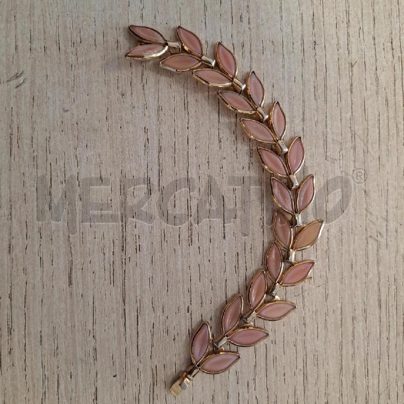 BRACCIALE TRIFARI DORATO FOGLIE ROSA | Mercatino dell'Usato Bologna 3
