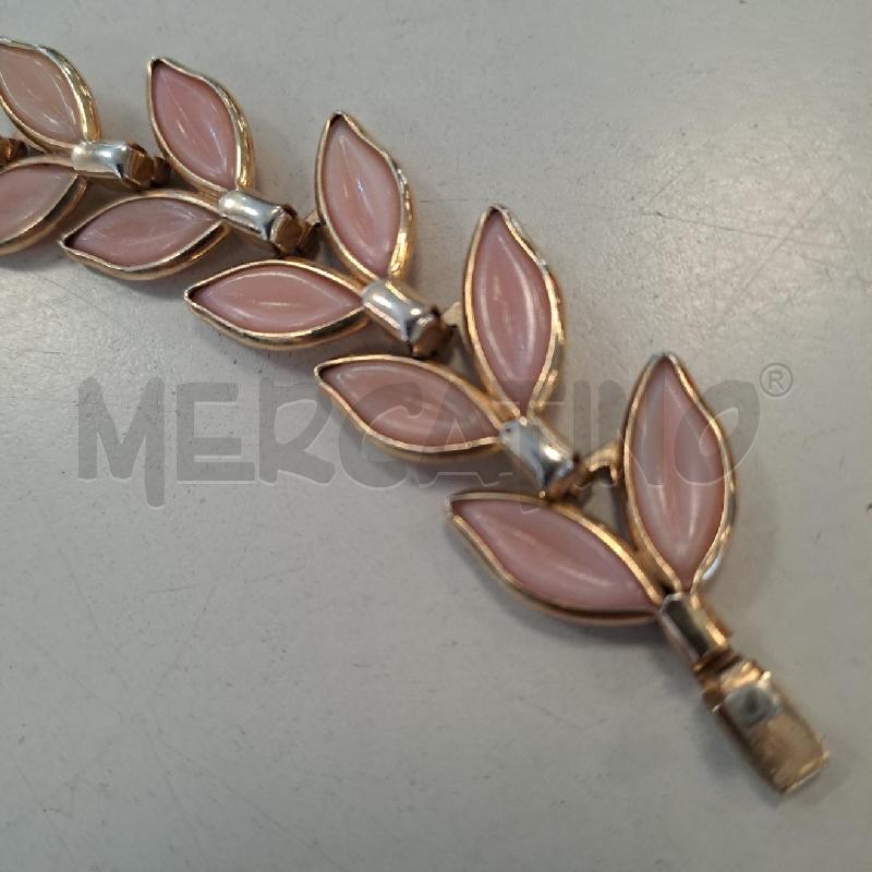 BRACCIALE TRIFARI DORATO FOGLIE ROSA | Mercatino dell'Usato Bologna 4
