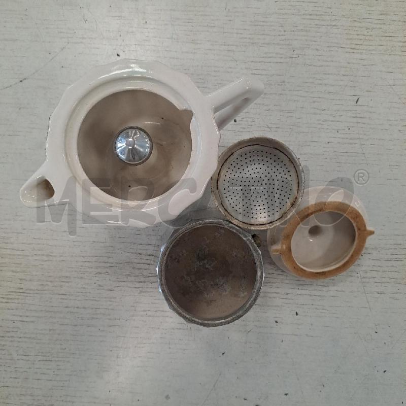 CAFFETTIERA MOKA   CERAMICA ALLUMINIO  6 TAZZE  | Mercatino dell'Usato Bologna 3