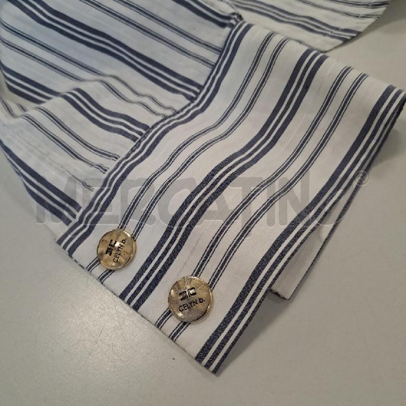CAMICIA DONNA ELISABETTA FRANCHI BIANCO RIGHE BLU | Mercatino dell'Usato Bologna 3