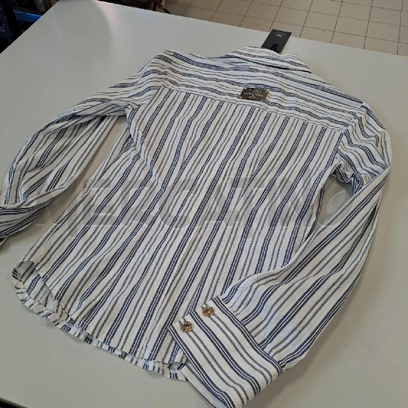 CAMICIA DONNA ELISABETTA FRANCHI BIANCO RIGHE BLU | Mercatino dell'Usato Bologna 5