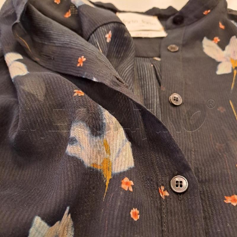 CAMICIA DONNA FORTE FORTE BLU FIORI BIANCO AZZURRO | Mercatino dell'Usato Bologna 4