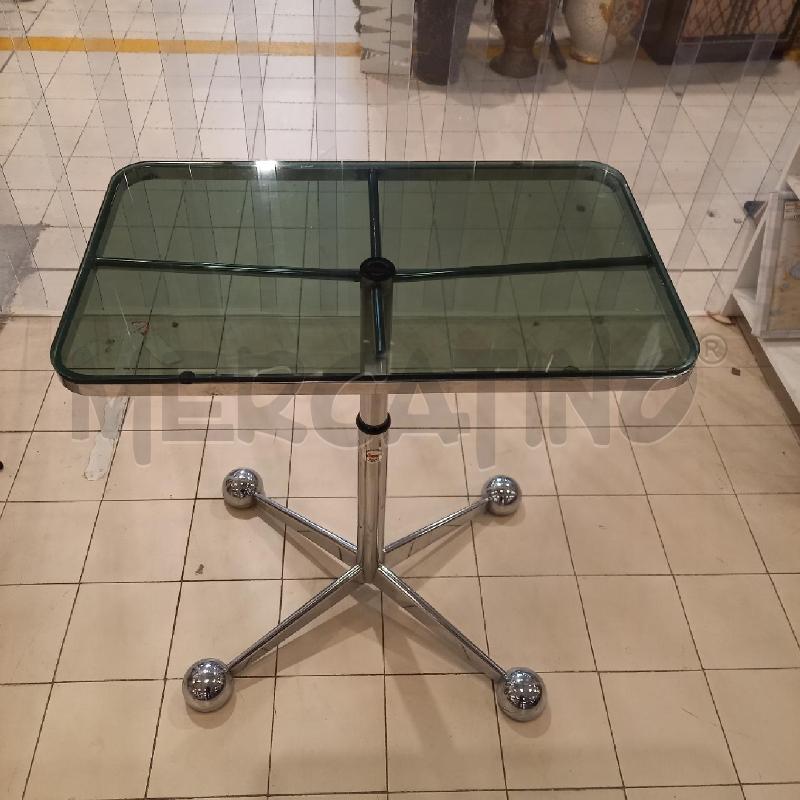 CARRELLO CROMATO ANNI 70 VETRO FUME' | Mercatino dell'Usato Bologna 1
