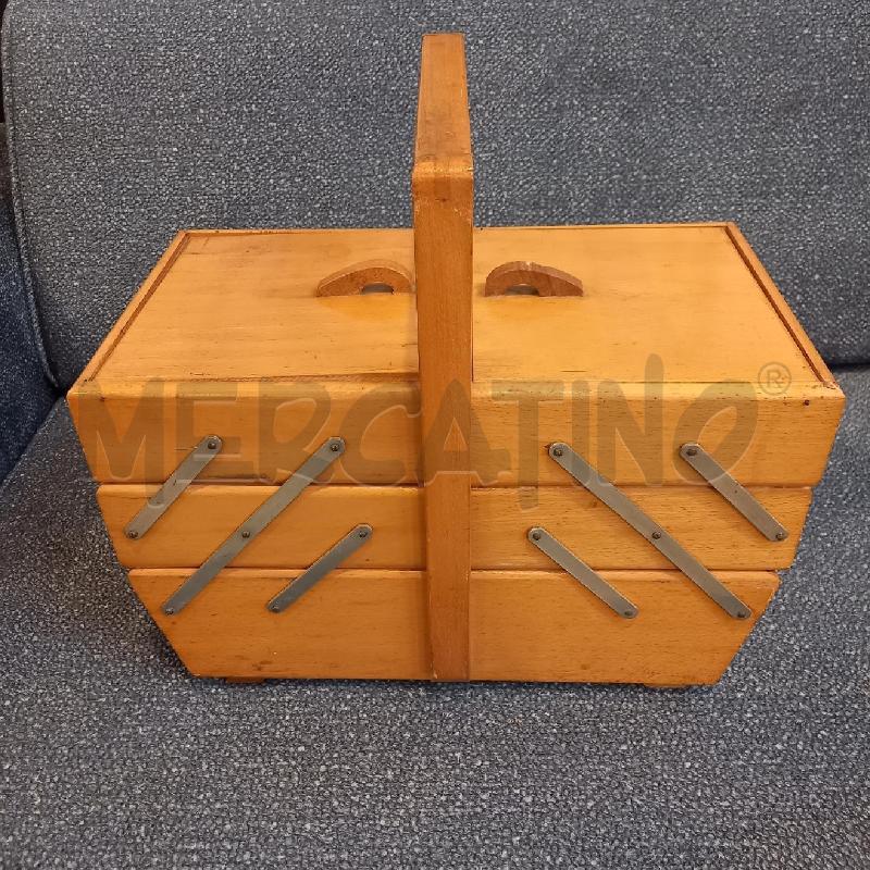 CESTINO DA CUCITO LEGNO GRANDE | Mercatino dell'Usato Bologna 1