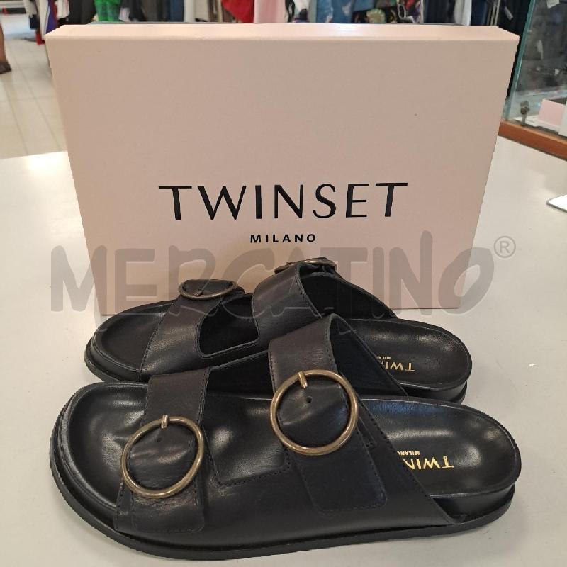 CIABATTE DONNA TWIN SET NERE | Mercatino dell'Usato Bologna 1