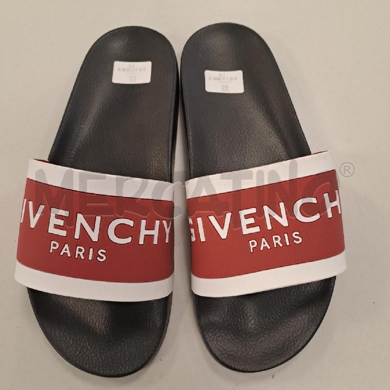 CIABATTE GOMMA GIVENCHY NERO ROSSO BIANCO | Mercatino dell'Usato Bologna 1
