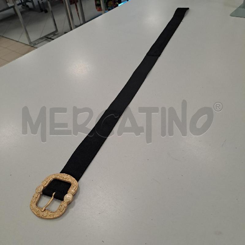 CINTURA DONNA CLIPS NERA FIBBIA DORATA ECOPELLE | Mercatino dell'Usato Bologna 4