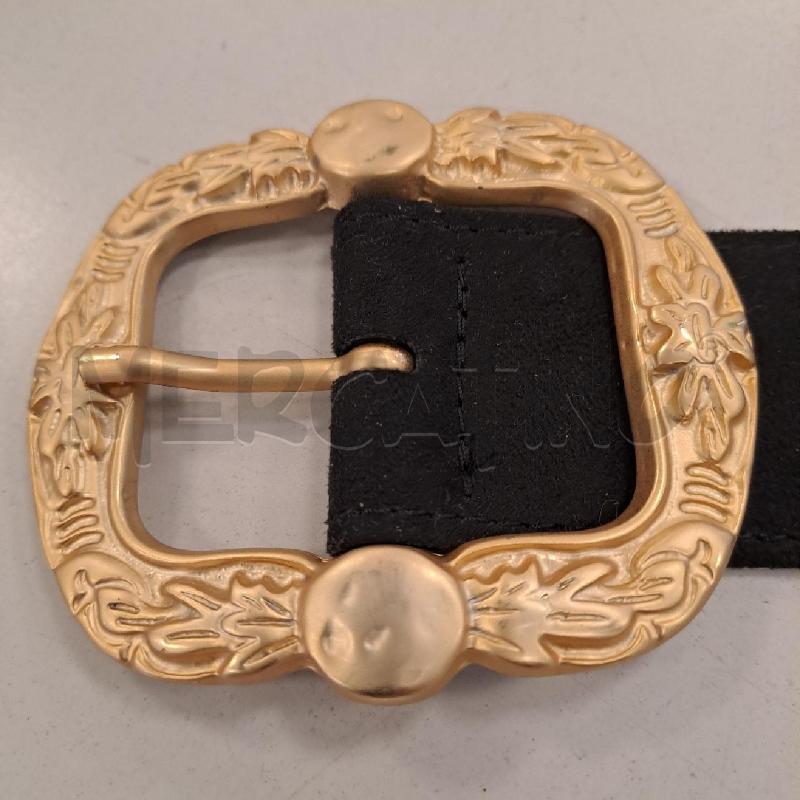 CINTURA DONNA CLIPS NERA FIBBIA DORATA ECOPELLE | Mercatino dell'Usato Bologna 5