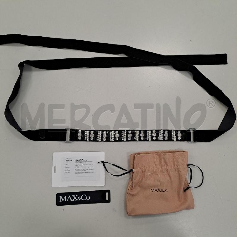 CINTURA DONNA MAX & CO NERA STRASS E PERLE | Mercatino dell'Usato Bologna 1