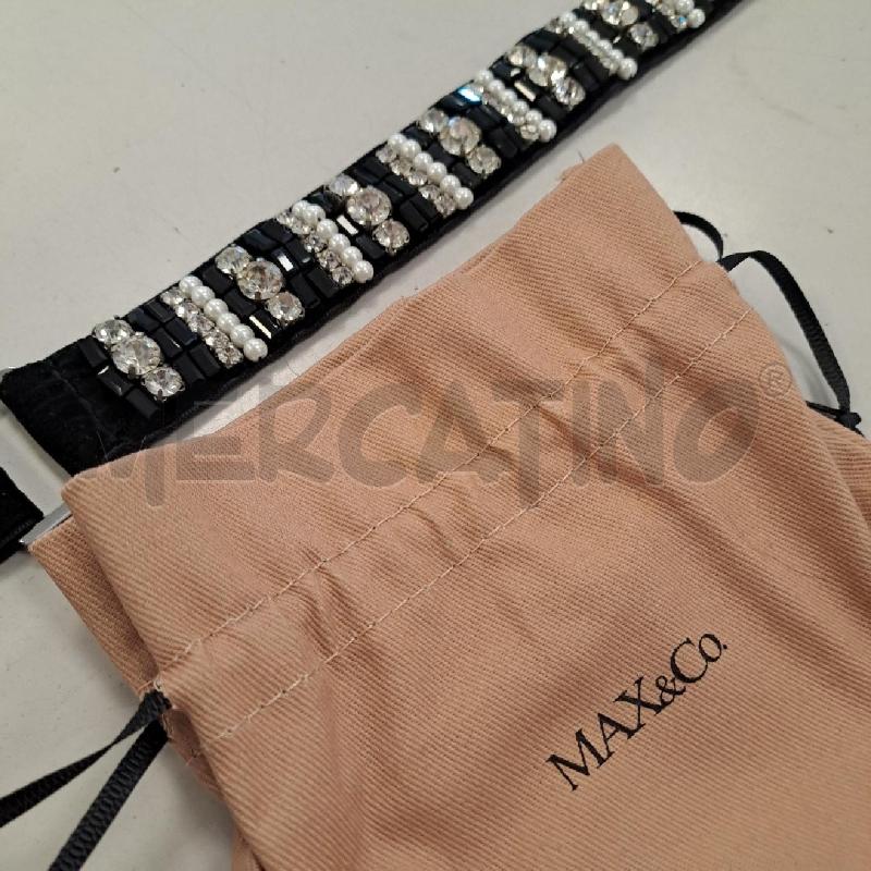 CINTURA DONNA MAX & CO NERA STRASS E PERLE | Mercatino dell'Usato Bologna 2
