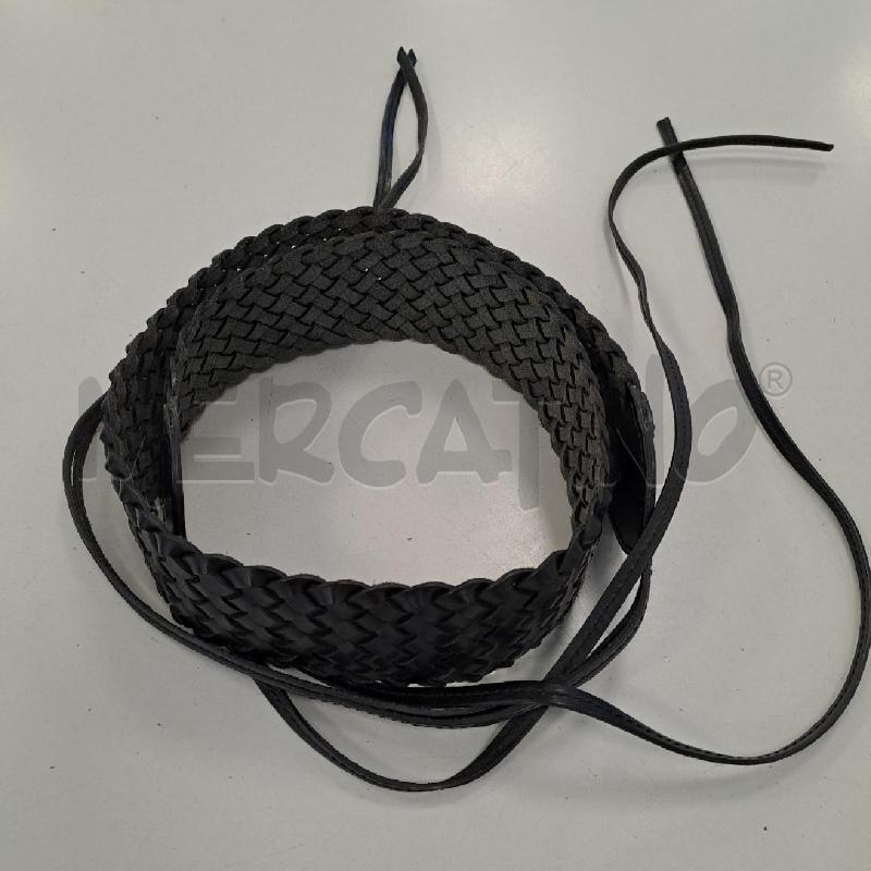 CINTURA DONNA WALLACE INTRECCIO NERO PELLE | Mercatino dell'Usato Bologna 1