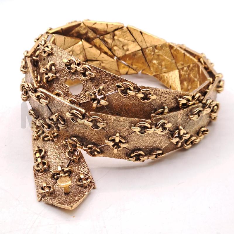 CINTURA DONNA YVES SAINT LAURENT RIVE GAUCHE METALLO DORATO | Mercatino dell'Usato Bologna 1