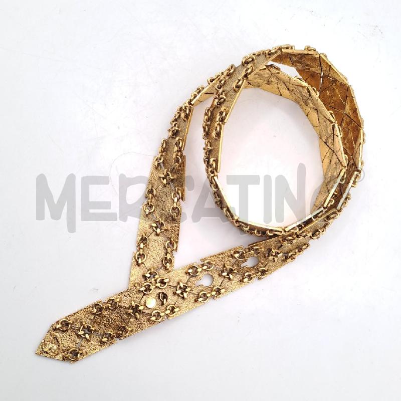 CINTURA DONNA YVES SAINT LAURENT RIVE GAUCHE METALLO DORATO | Mercatino dell'Usato Bologna 3