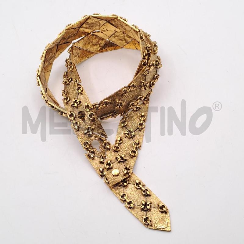 CINTURA DONNA YVES SAINT LAURENT RIVE GAUCHE METALLO DORATO | Mercatino dell'Usato Bologna 4