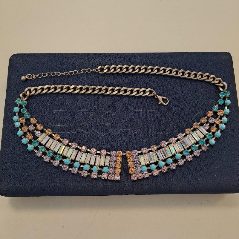 COLLANA COLLETTO LILLA AZZURRO ROSA | Mercatino dell'Usato Bologna 2