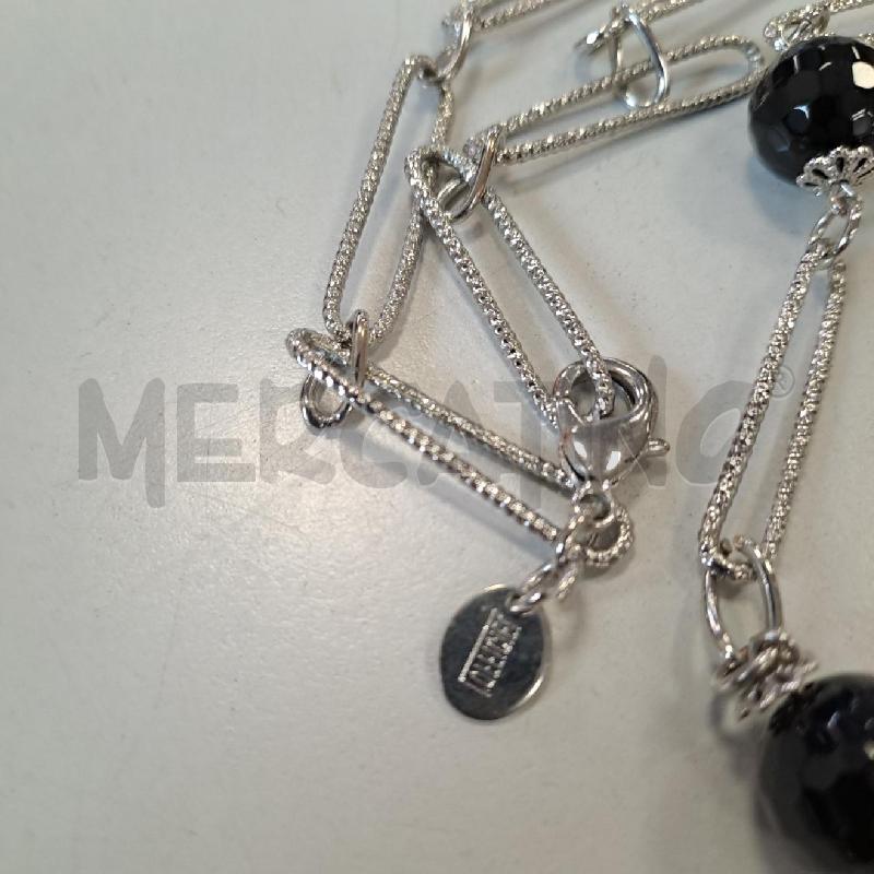COLLANA L'OFFICIEL PERLE NERO SFACCETTATO MAGLIE LUNGHE | Mercatino dell'Usato Bologna 3