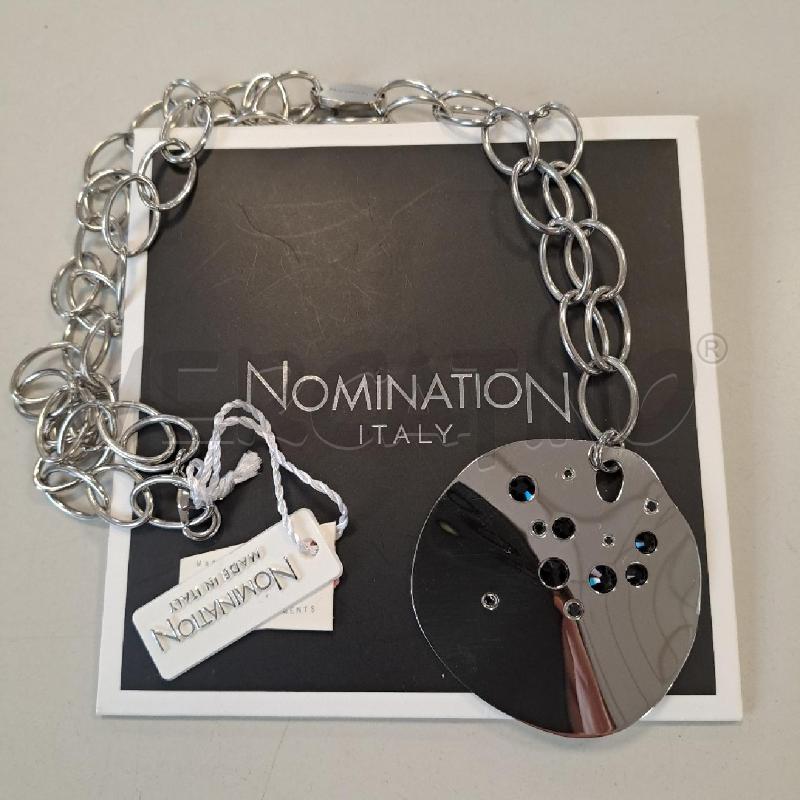 COLLANA NOMINATION ACCIAIO CIONDOLO GRANDE | Mercatino dell'Usato Bologna 1
