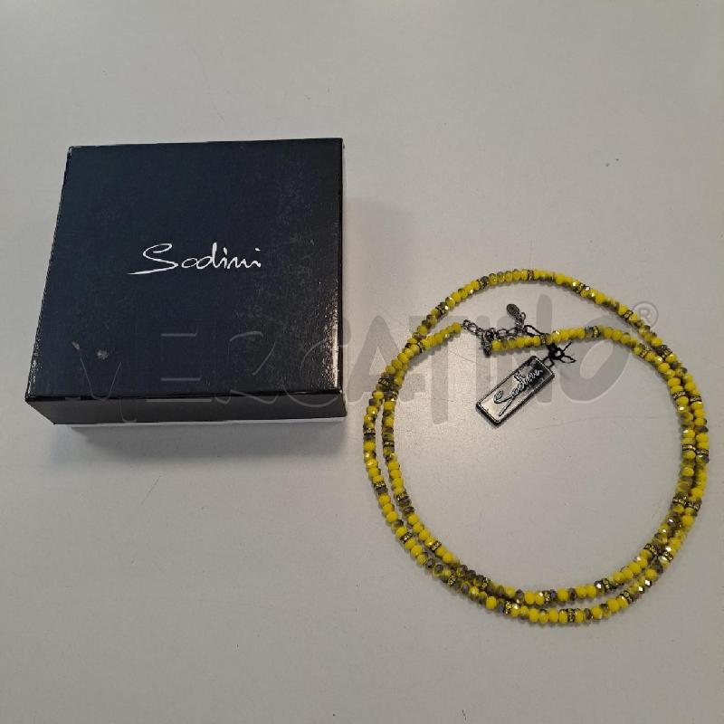 COLLANA SODINI CRISTALLO GIALLO LUNGA | Mercatino dell'Usato Bologna 1