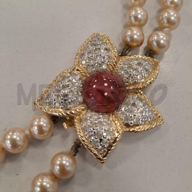 COLLANA VOGUE BIJOUX DOPPIO FILO PERLE CHAMPAGNE | Mercatino dell'Usato Bologna 2