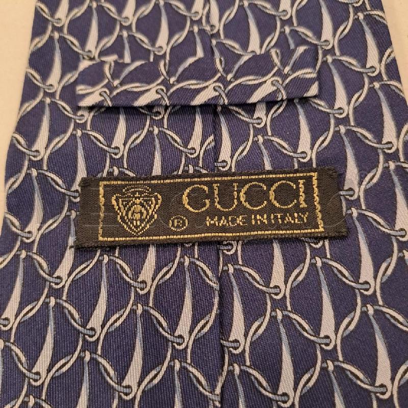 CRAVATTA GUCCI BLU DISEGNO GRIGIO | Mercatino dell'Usato Bologna 2
