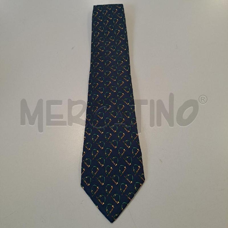 CRAVATTA GUCCI SETA BLU VERDE GIALLO | Mercatino dell'Usato Bologna 1