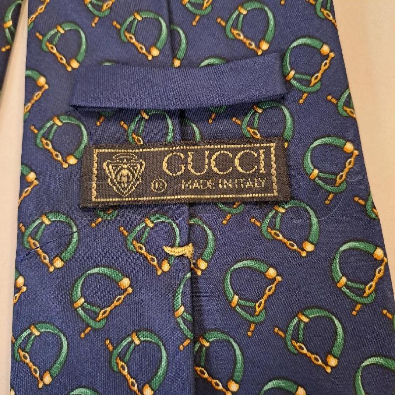 CRAVATTA GUCCI SETA BLU VERDE GIALLO | Mercatino dell'Usato Bologna 2