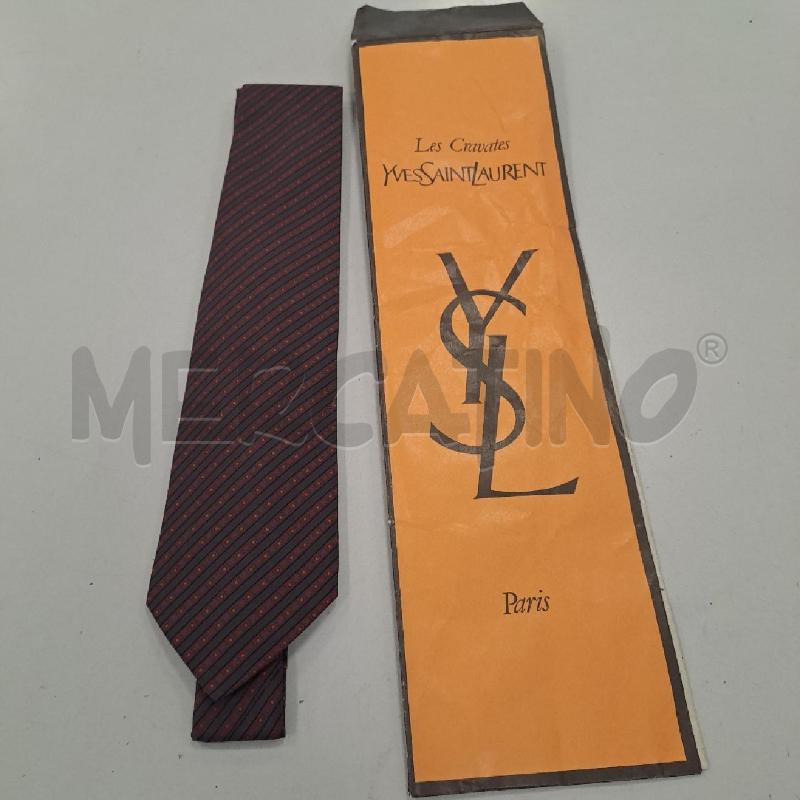 CRAVATTA YSL MARRONE E ROSSA | Mercatino dell'Usato Bologna 1