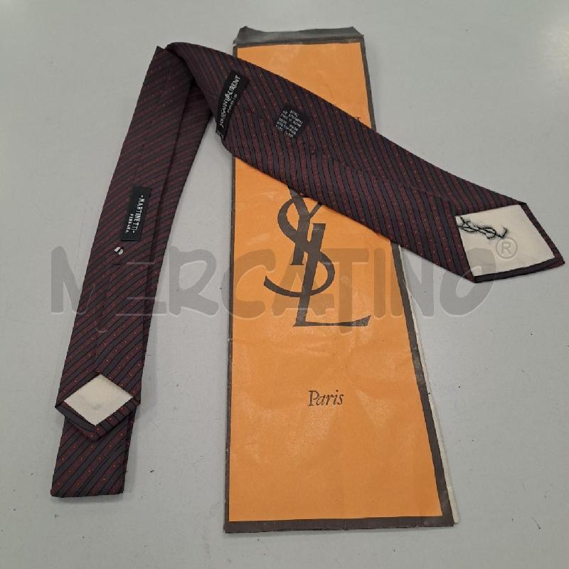 CRAVATTA YSL MARRONE E ROSSA | Mercatino dell'Usato Bologna 2
