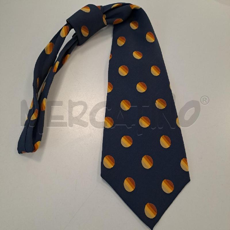 CRAVATTA YVES SAINT LAURENT SETA  BLU FANTASIA BOLLI  | Mercatino dell'Usato Bologna 1