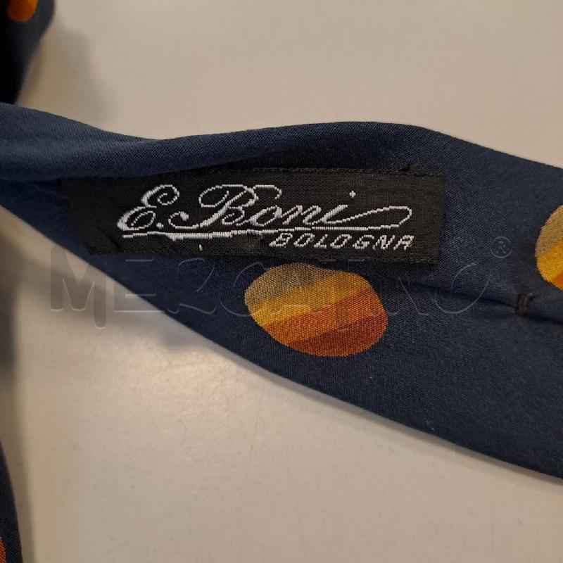 CRAVATTA YVES SAINT LAURENT SETA  BLU FANTASIA BOLLI  | Mercatino dell'Usato Bologna 5
