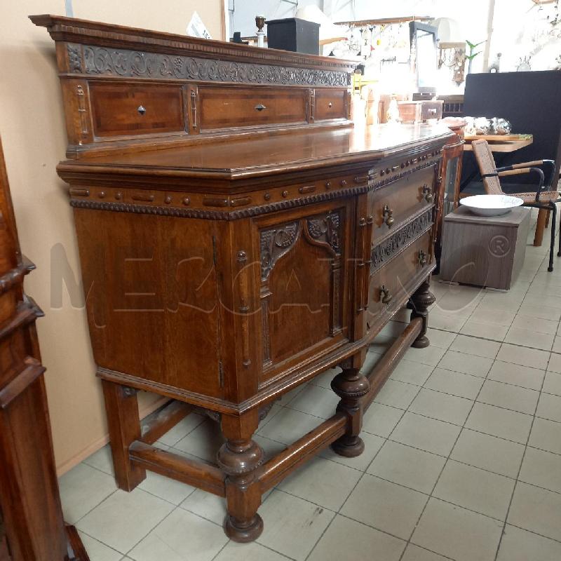 CREDENZA LEGNO CON ALZATA 2 CASSETTI + 2 ANTE | Mercatino dell'Usato Bologna 3
