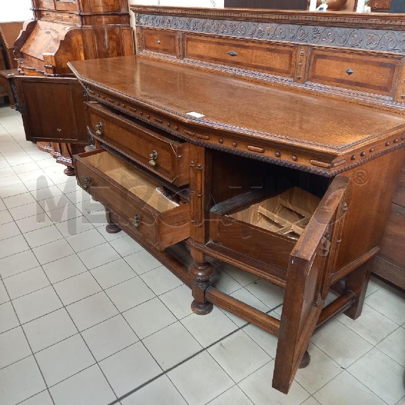 CREDENZA LEGNO CON ALZATA 2 CASSETTI + 2 ANTE | Mercatino dell'Usato Bologna 4