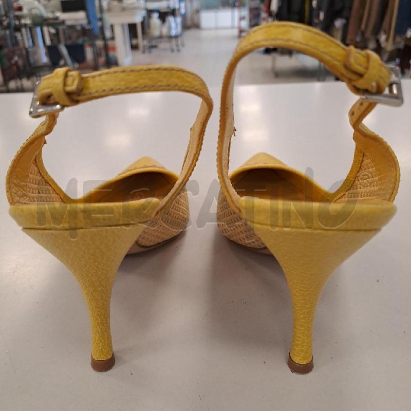 DECOLLETE PRADA SLINGBACK GIALLO E RATTAN | Mercatino dell'Usato Bologna 4