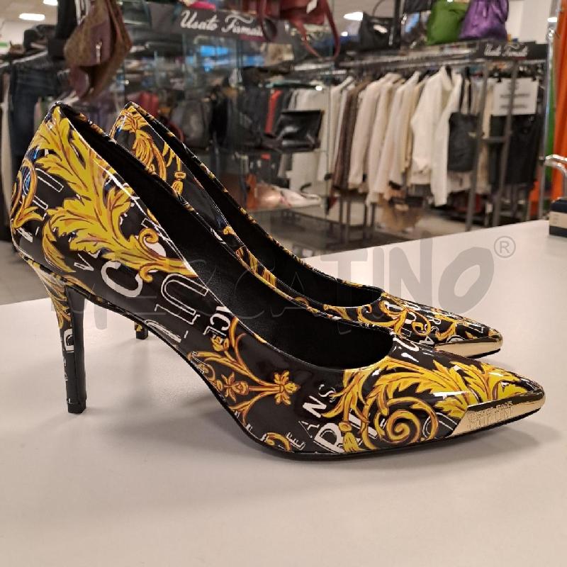 DECOLLETE VERSACE JEANS COUTURE NERO GIALLO | Mercatino dell'Usato Bologna 1