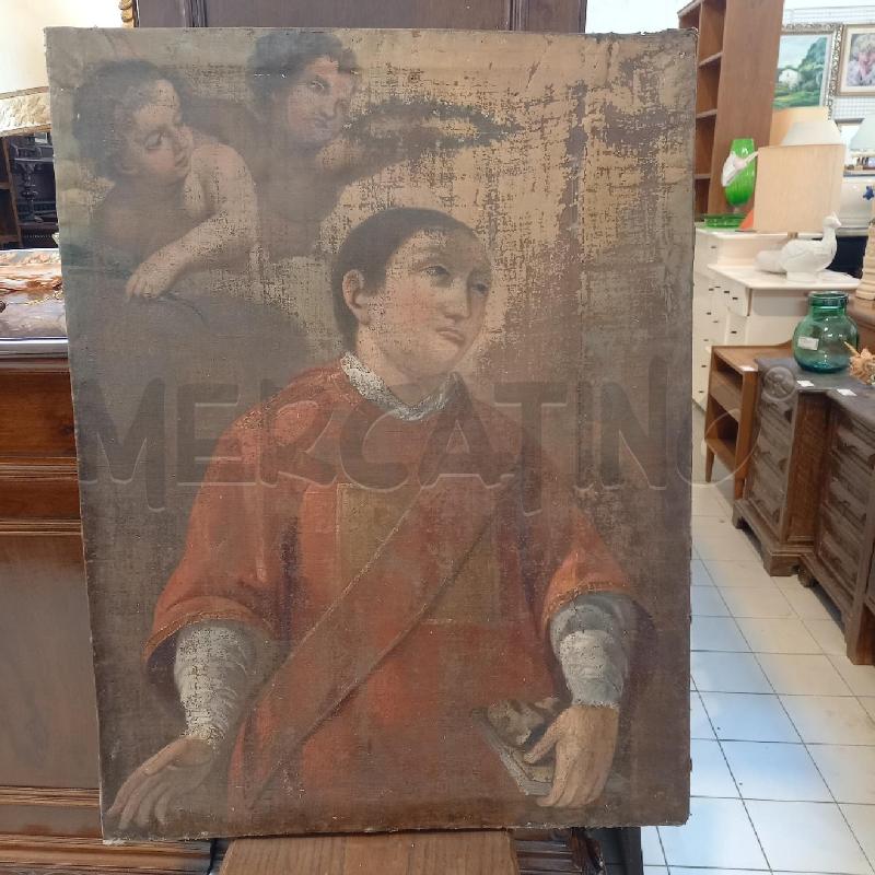 DIPINTO VECCHIO SANTO CON ANGELI | Mercatino dell'Usato Bologna 1