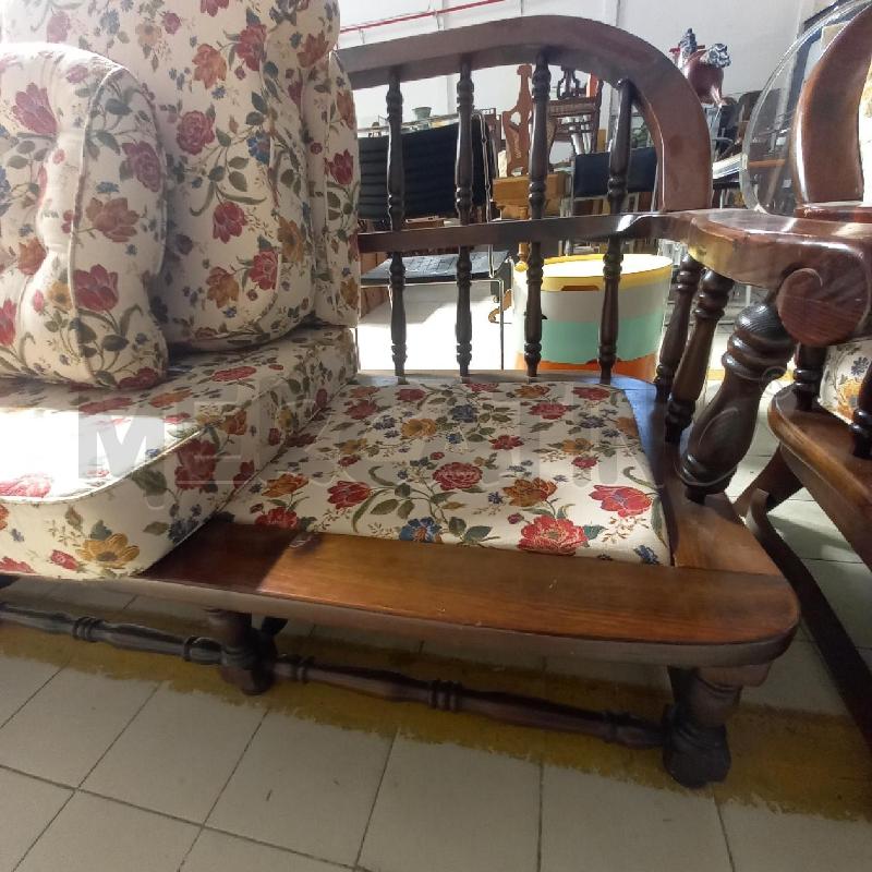 DIVANO TAPPEZZERIA FLOREALE + 2 POLTRONE | Mercatino dell'Usato Bologna 4