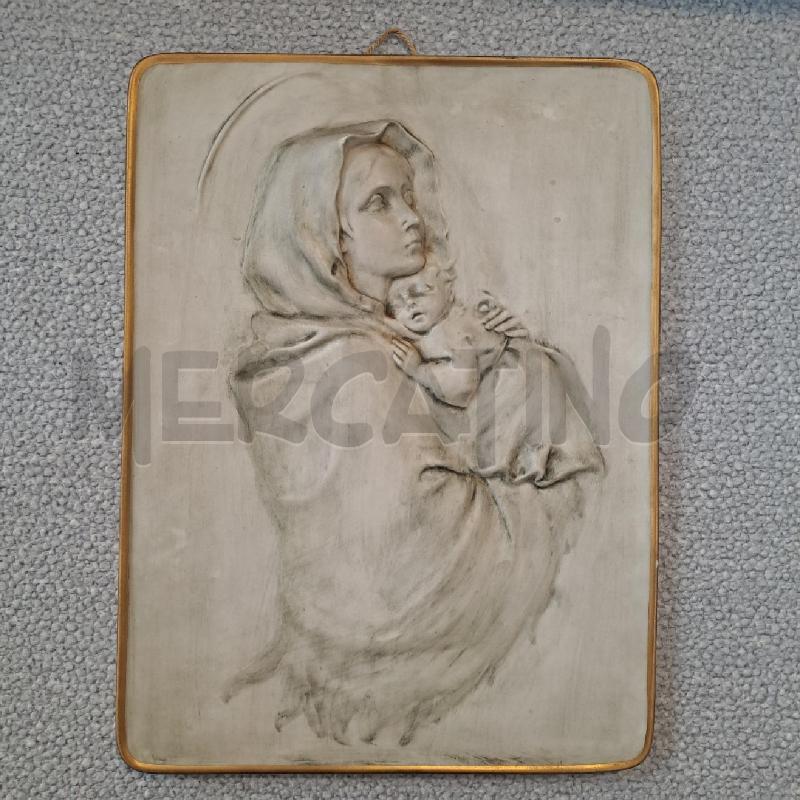 FORMELLA CERAMICA MADONNA CON BAMBINO  ITALY | Mercatino dell'Usato Bologna 1